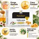 Pastilles gorge miel de manuka IAA15+ Comptoirs et compagnies - bénéfices naturels