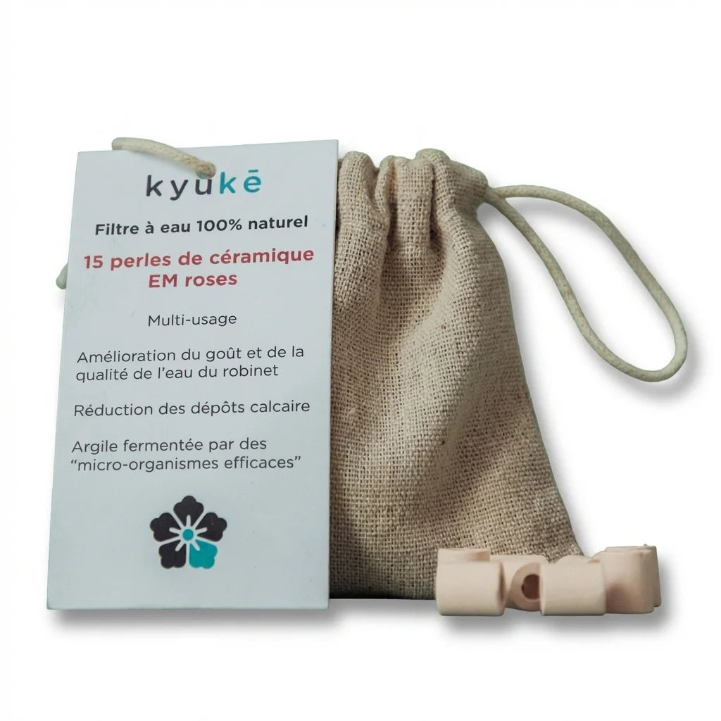 Perles céramique rose Kyuké lot de 15 pour filtration eau alimentaire