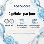 Phycocyanine Life's code - Guide posologie 2 gélules jour, 200 mg, cure 30 jours recommandée