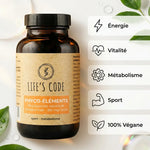 Phyco-éléments Life's Code 90 gélules: énergie, vitalité, métabolisme et sport 100% végane