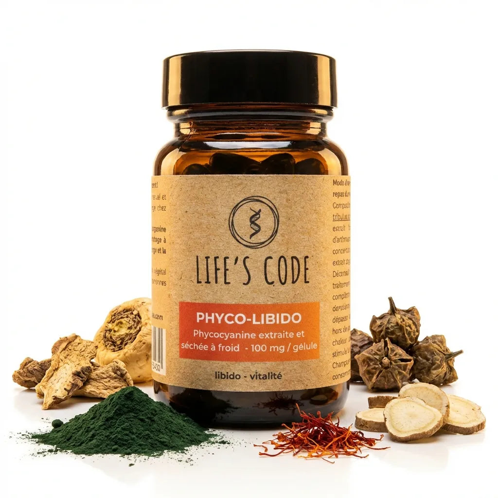 Phyco-Libido 30 gélules Life's Code avec ingrédients naturels spiruline maca tribulus
