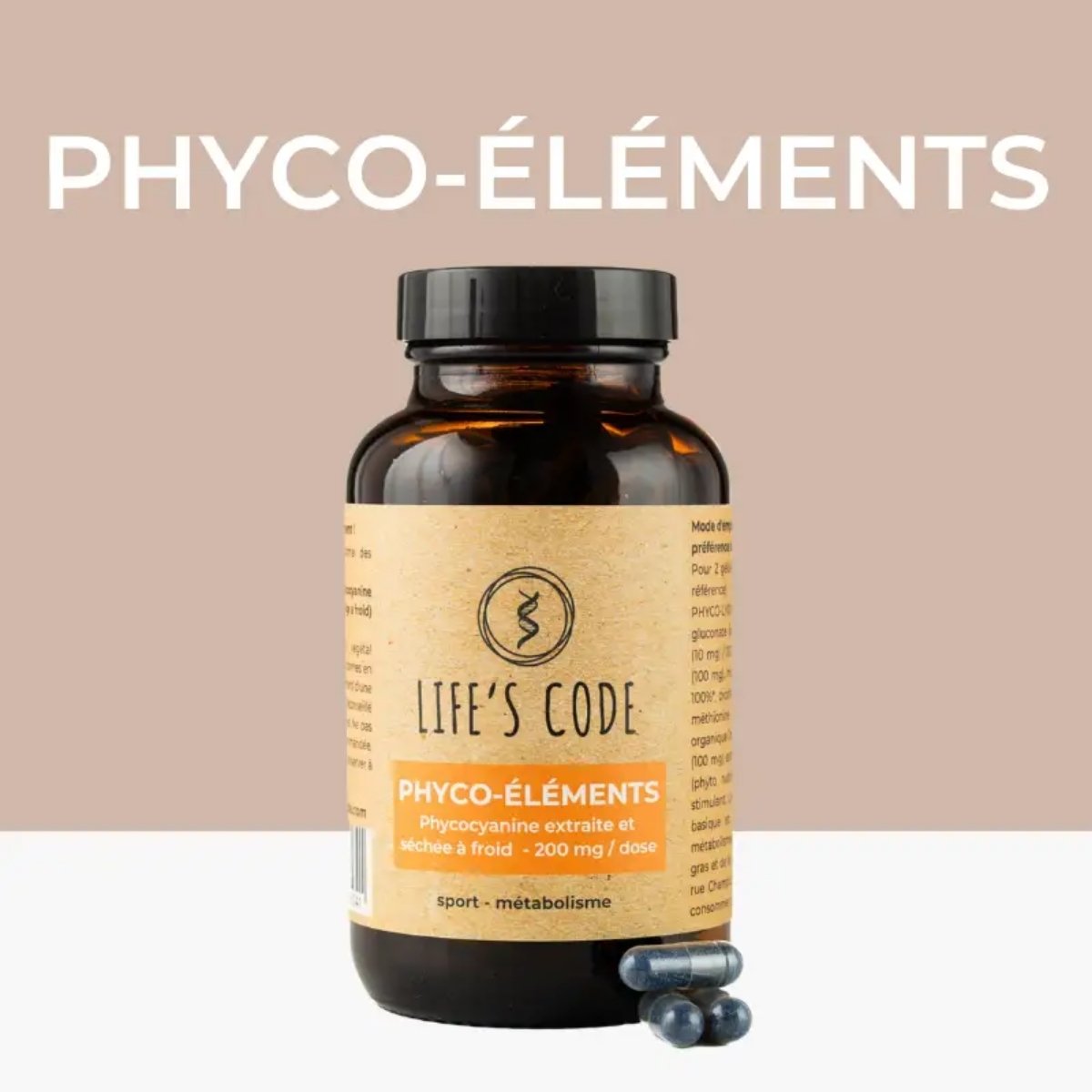 Une boîte de phyco-éléments life's code de 90 gélules.