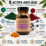 Phyco-Sublime Life's Code avec phycocyanine et 8 actifs anti-âge pour peau et cheveux