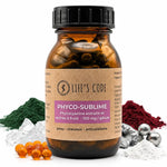Phyco-Sublime Life's Code - Flacon supplément phycocyanine anti-âge avec capsules visibles