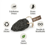 Pierre ponce volcanique Najel naturelle avec ses bénéfices : exfoliation douce, peaux lisses, zéro déchet