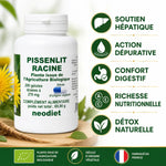 Pissenlit Racine bio 200 gélules - Soutien hépatique, action dépurative et détox naturelle