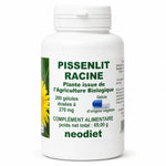 Pissenlit Racine bio 200 gélules 270mg Neodiet - bouteille complément alimentaire naturel
