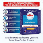 Plasma Marin Hypertonique 20 ampoules Oligocéan avec composition minéraux et oligo-éléments
