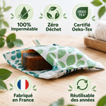 Pochette savon coton enduit Angie Be Green imperméable zéro déchet réutilisable fabriquée France