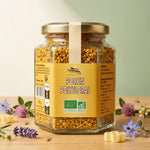 Pollen Bio Abeille Forestière 180g en pot verre avec fleurs sauvages et miel naturel