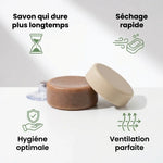 Porte savon aimanté céramique marron Angie Be Green avec avantages