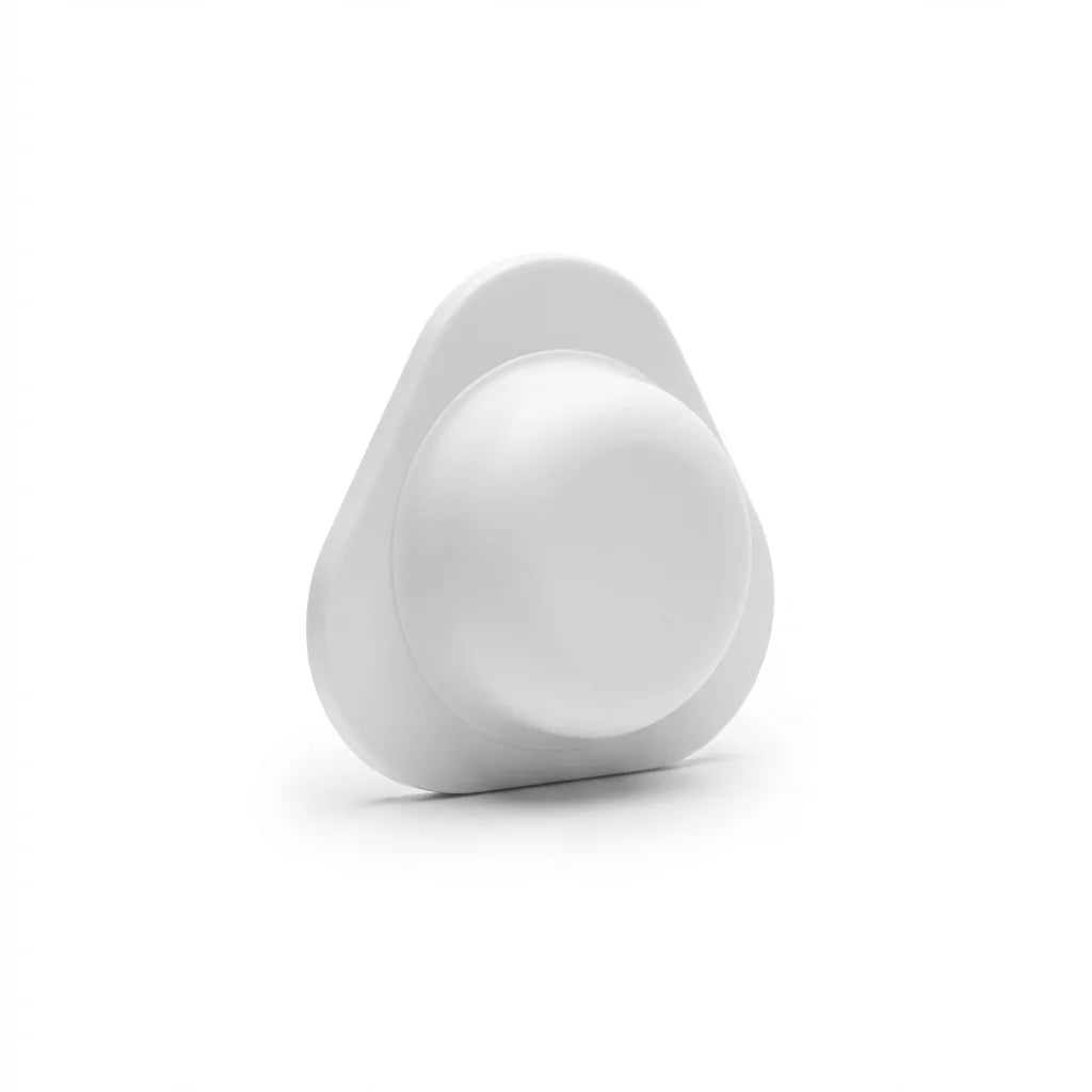 Porte savon aimanté blanc triangle adhésif Apimani design minimaliste