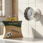 Porte savon aimanté Apimani avec ventouse sur carrelage salle de bain moderne