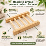 Porte savon bambou Cap Bambou écologique, antibactérien et biodégradable en design épuré