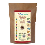 Un sachet de poudre de Manjishta de 100g de la marque Ayur Vana