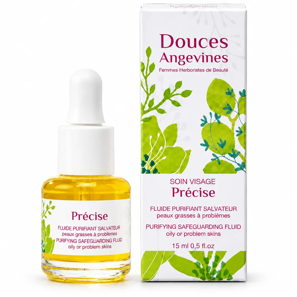 Précise Douces Angevines - Soin purifiant anti-imperfections en flacon pipette et boîte