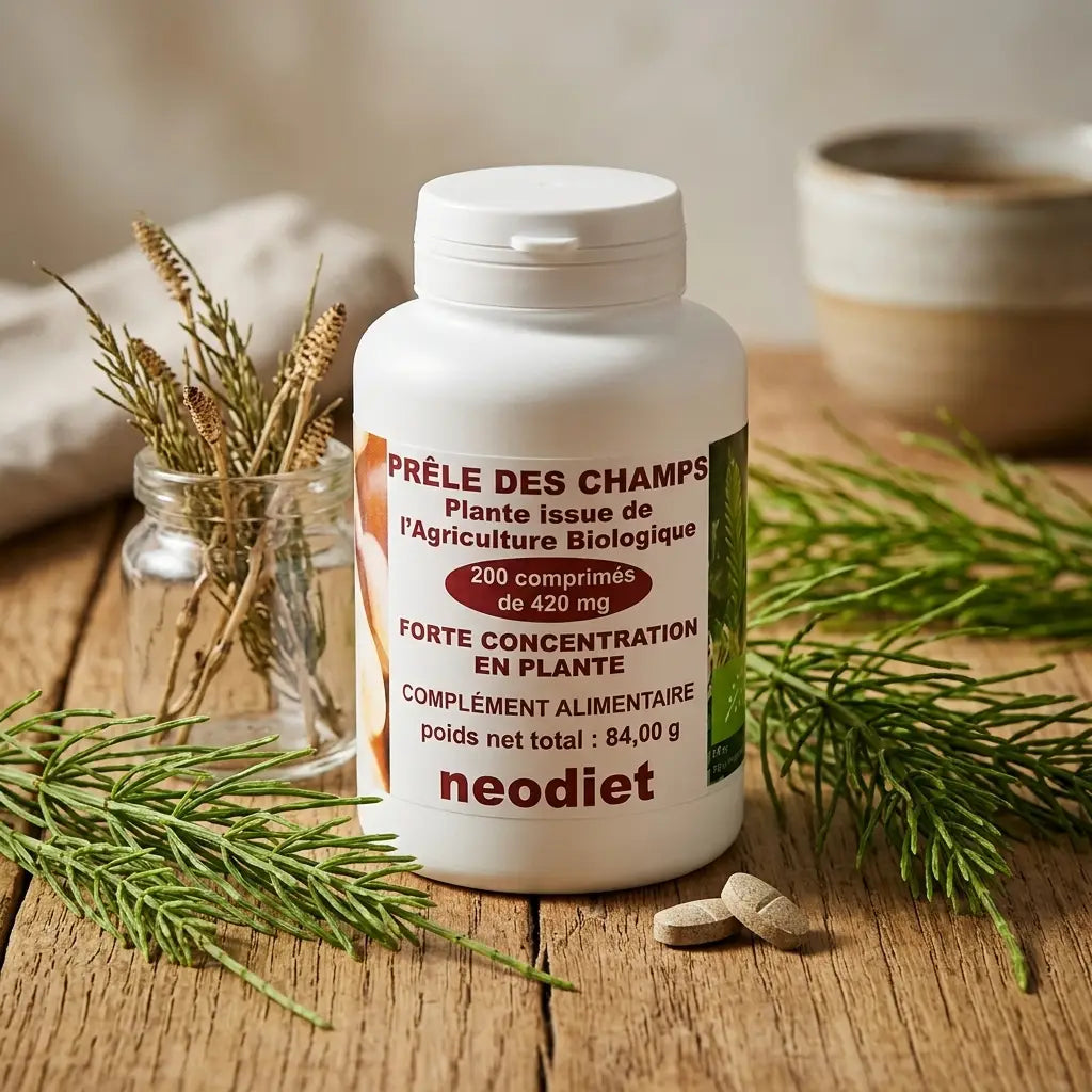 Prêle des champs Neodiet 200 comprimés avec plante naturelle et herbes séchées
