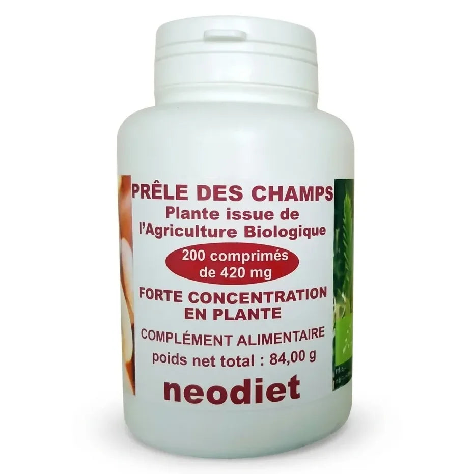 Flacon blanc Prêle des champs 200 comprimés Vital Osmose complément alimentaire