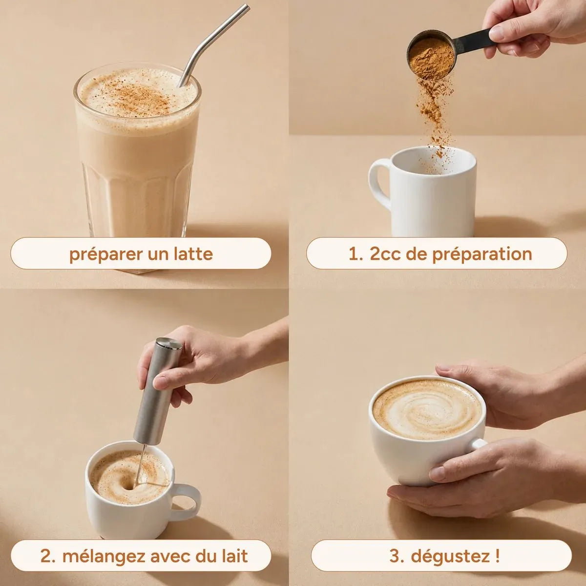 rituel de préparation du chaï latte nümorning