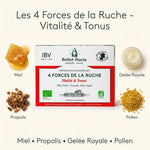 Ballot-Flurin 4 Forces Ruche bio : miel, propolis, gelée royale et pollen pour vitalité et tonus