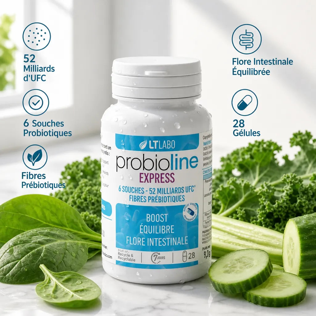 Probioline Expert 28 gélules LT Labo avec légumes frais pour flore intestinale équilibrée