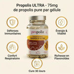 Propolis Ultra 120 gélules Propolia - Défenses immunitaires, énergie et confort respiratoire