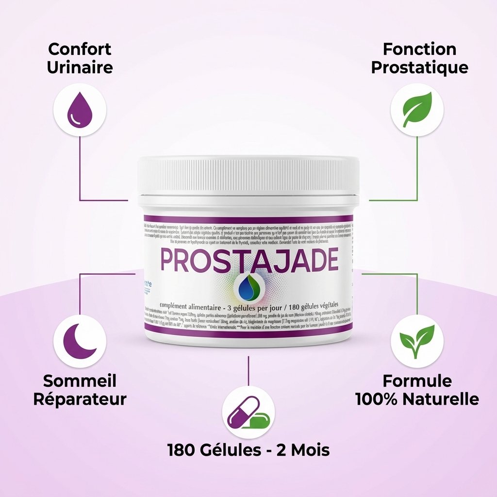Prostajade complément alimentaire naturel prostate avec bénéfices confort urinaire fonction prostatique formule 100% naturelle