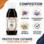 Protection cutanée Ergyvet 100ml pour chien et chat avec composition naturelle sans sucre ni alcool
