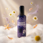 Pschitt Anti monstre spray 100ml flacon sur fond blanc avec fleurs apaisantes