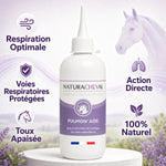 Pulmon'Aide complément respiration cheval - bouteille avec 5 bénéfices naturels pour toux et voies respiratoires