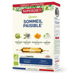Superdiet Quatuor Sommeil Paisible Bio 20 ampoules complément sommeil naturel certifié AB