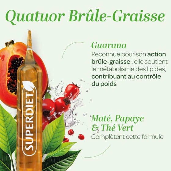 Les bienfaits des ampoules de Quatuor Brûle Graisse Bio Superdiet