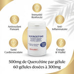 Quercétine Anhydre Végétale 60 gélules Qualidiet avec bénéfices santé immunité antioxydant
