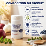 Quercétine Anhydre Végétale 60 gélules Qualidiet avec ingrédients naturels oignons rouges myrtilles