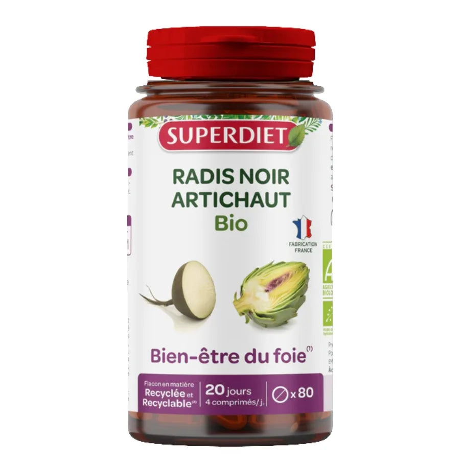Radis Noir / Artichaut Bio - 80 Comprimés - Superdiet
