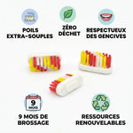 Recharge brosse à dents enfant Lamazuna - 3 têtes avec bénéfices zéro déchet et poils extra-souples