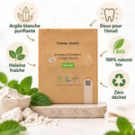 Recharge dentifrice argile blanche menthe Comme Avant avec bénéfices naturels bio zéro déchet
