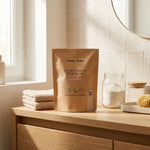 Recharge dentifrice argile blanche Comme Avant 180ml sans fluor ni parfum sur meuble salle bain