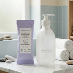 Recharge gel douche sans parfum Pimpant pour peaux sensibles en flacon et dosette