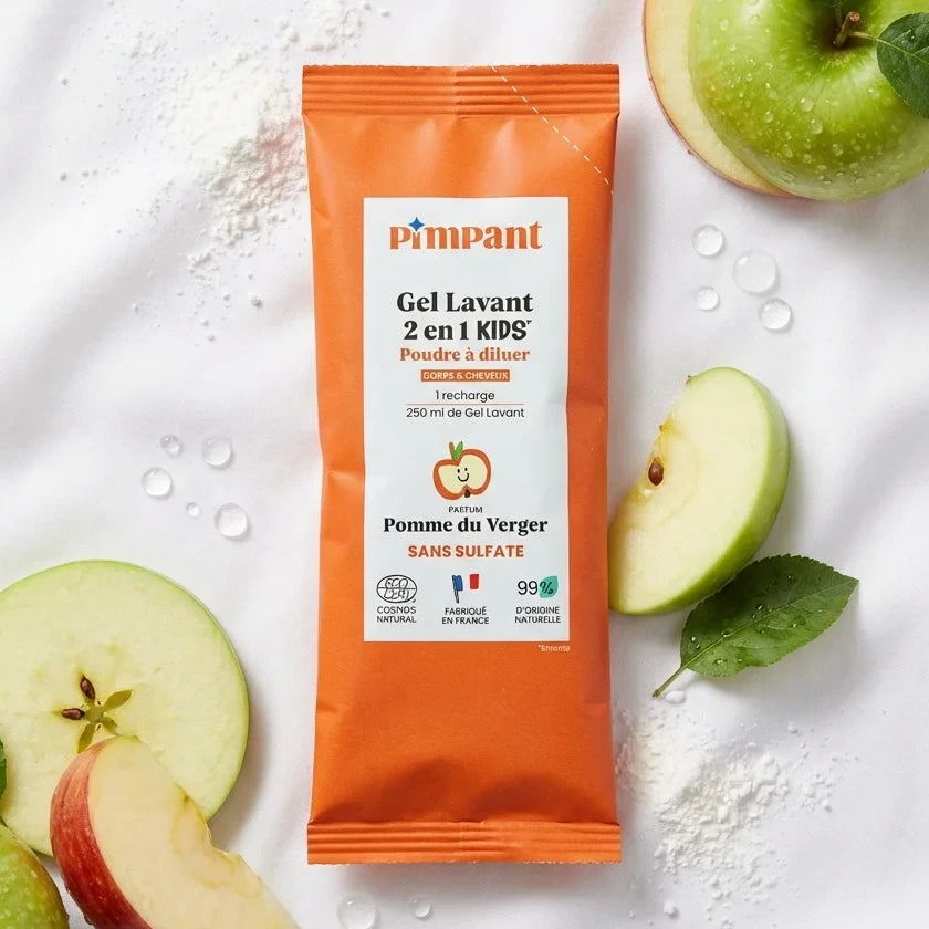 Recharge gel lavant kids 2 en 1 Pimpant Pomme du Verger avec pommes fraiches