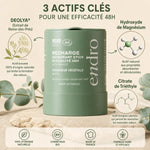 Recharge Déodorant Stick Endro Fraîcheur Végétale avec ingrédients actifs et feuilles d'eucalyptus