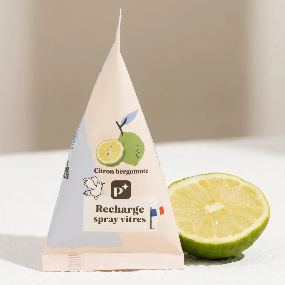 Recharge spray vitres Pimpant citron bergamote 50g berlingot écologique