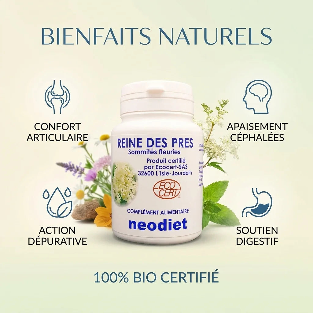 Reine des prés 100 gélules Vital Osmose - Confort articulaire et digestion bio certifié