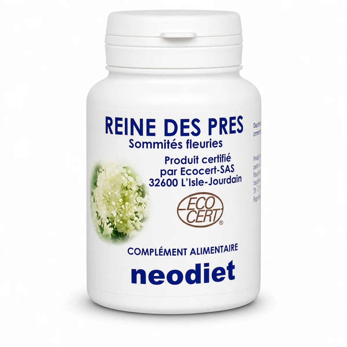 Bouteille Reine des prés 100 gélules Vital Osmose complément alimentaire neodiet certification