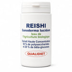 Reishi 500 mg Bio 60 gélules Qualidiet flacon blanc sur fond blanc