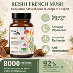 Reishi French Mush flacon 56 gélules - Relaxation, sommeil réparateur et immunité renforcée