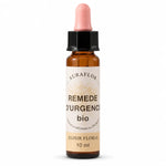 Flacon de Remède d'Urgence bio 10ml Dioter avec pipette, fond blanc, produit de bien-être naturel