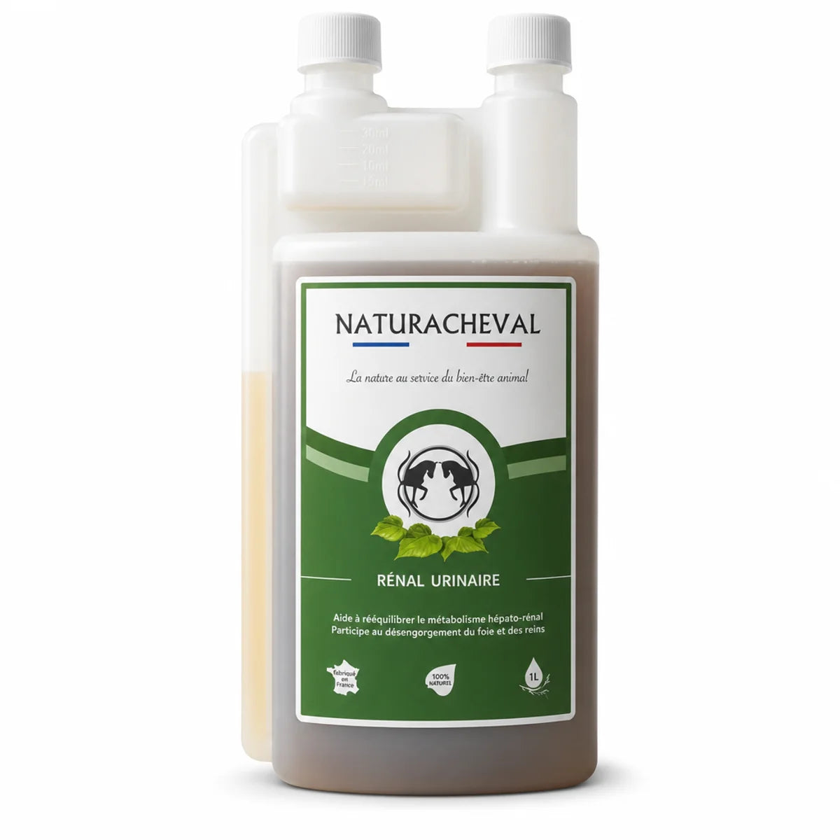 Renal'Urinaire 1L Naturachavel - complément foie et reins cheval en flacon