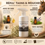Spray répulsif Taons Mouches 500ml Naturacheval à base d'huile de cade naturelle
