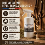 Répul' Taons & Mouches Naturacheval 500ml spray équin avec accessoires équitation